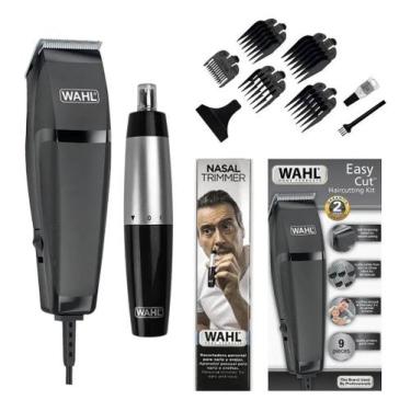 Imagem de Kit Wahl Máquina De Cortar Cabelo Easy Cut Com Aparador Nasal Trimmer 