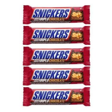 Imagem de Kit 5 Chocolate Snickers Duplo Chocolate Mars 42g