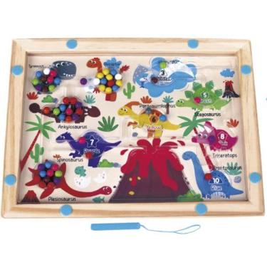 Imagem de Labirinto Tabuleiro Magnético De Madeira Brinquedo Montessori TEA Auti