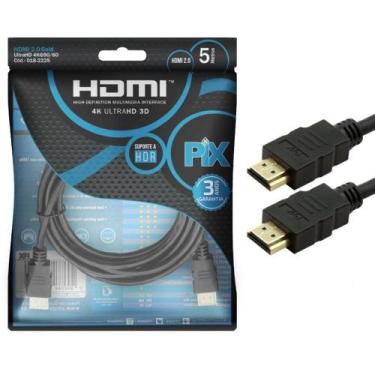Imagem de Cabo HDMI Gold 2.0 4k Hdr 19p 5m. - Santana Centro