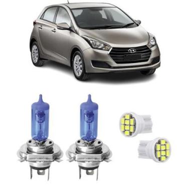 Imagem de Lâmpadas super branca farol hb20 2013 a 2016 efeito xenon h4 - SHOCKLI