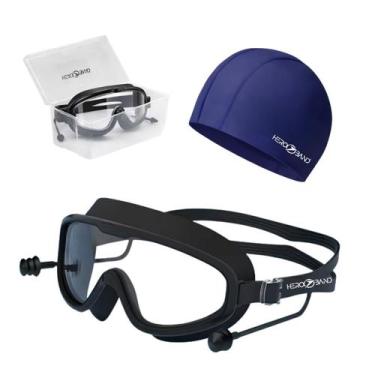 Imagem de Kit Natação Adulto Profissional Hero Band Óculos Anti-UV Silicone Touc