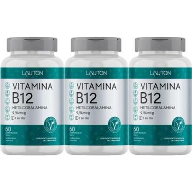 Imagem de Kit 3X Vitamina B12 Metilcobalamina - 60 Comprimidos - Lauton Nutritio