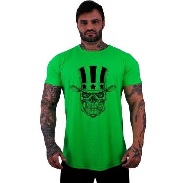 Imagem de Camiseta Longline Manga Curta MXD Conceito Caveira Com Cartola-Masculino