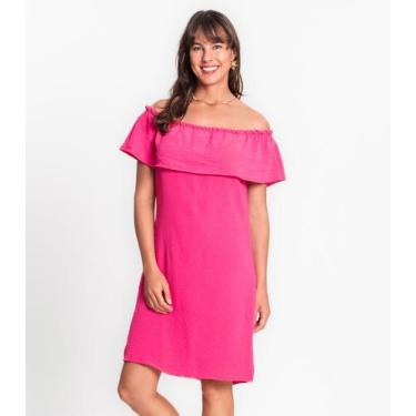 Imagem de Vestido Ciganinha Em Air Flow Rovitex Rosa, Rosa, G