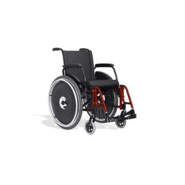 Imagem de Cadeira de Rodas AVD Alumínio 36 CM Vermelha - Ortobras