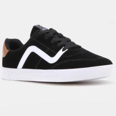 Imagem de Tênis Infantil Molekinho Casual Masculino - Preto e Branco, 34