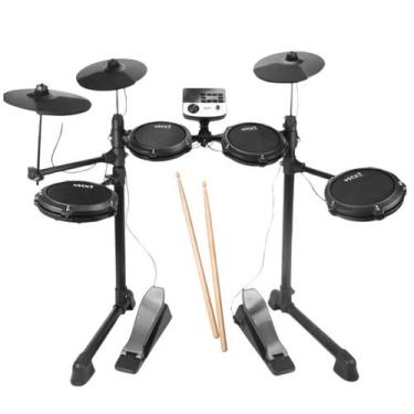 Imagem de Bateria Eletrônica 7 Pads Midi Usb 165 Timbres Para Adultos E Crianças