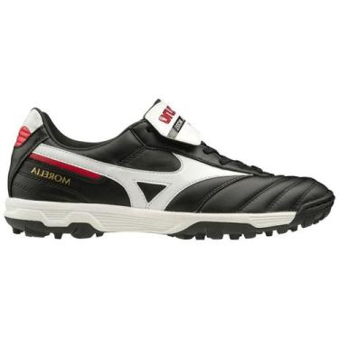 Imagem de Chuteira Society Mizuno Morelia Elite AS II Profissional, Preto, Branc
