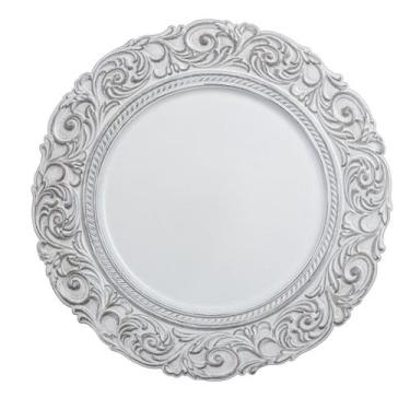 Imagem de Sousplat Branco Arabesco Plastico 35,5cm -L Hermitage - L'Hermitage, 3