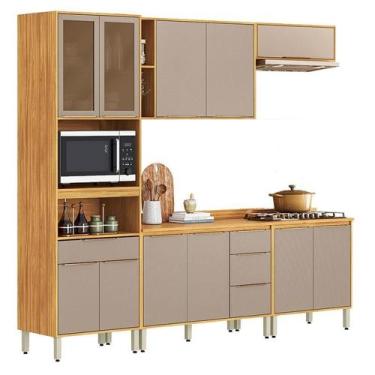 Imagem de Cozinha Modulada Plena 5 Peças Cinamon Nude Prime TX - Demóbile - Demo
