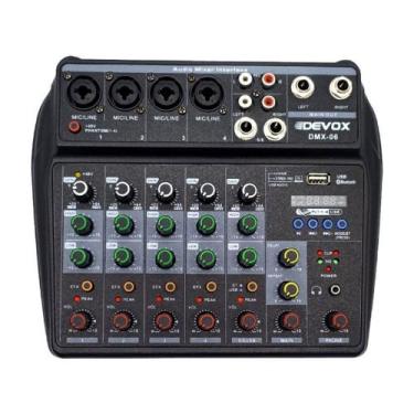 Imagem de Mesa De Som Devox DMX-06 USB / Bluetooth / Interface - 6 Canais