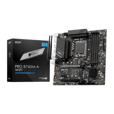 Imagem de Placa Mãe MSI PRO B760M-A, Intel, M-ATX, DDR5, Wi-Fi - PRO B760M-A WIF
