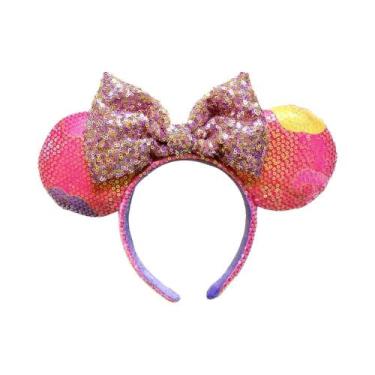 Imagem de Tiara De Orelhas Do Mickey Mouse Da Disney Para Meninas Com Lantejoula