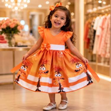 Imagem de Vestido Menina Infantil Simples Tematico Ansiedade - Aurea, M
