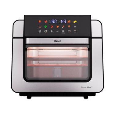 Imagem de Air Fryer Oven Philco 15L Dupla Resistência PAF15B 110V, Preto e Inox,