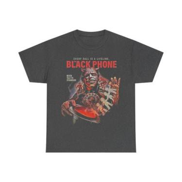 Imagem de Camiseta Preta De Filme De Terror, Camiseta Retrô Para Amantes De Film