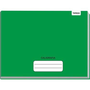 Imagem de Caderno Caligrafia Capa Dura Liso 48 Folhas 1/4 Brochura Horizontal Ve