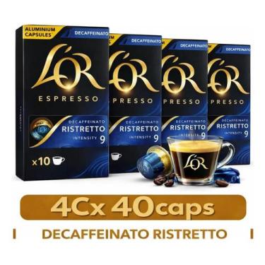 Imagem de 40x Cápsulas Café Espresso Descafeinado Lor DECAF Ristreto 9 - L'or Es
