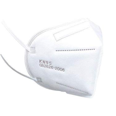 Imagem de Máscara Descartável Proteção Kn95 5 Camadas com Elástico Branco - Embalada Individualmente