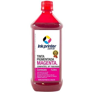 Imagem de Tinta Pigmentada Inkprinter Magenta para Impressora Hp Série 7000, 8000 (1 litro)