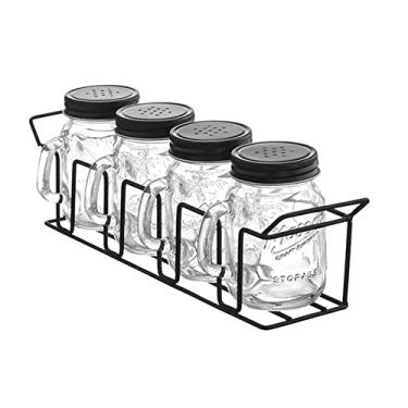 Imagem de Porta Temperos Condimentos 4 Potes de Vidro com Suporte