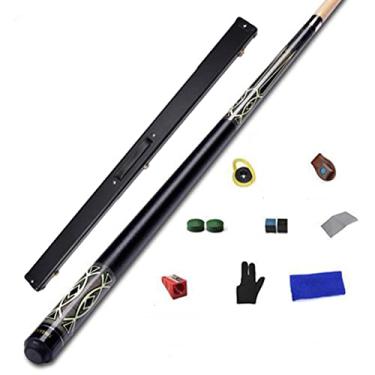 Imagem de LIUHD Tacos de Bilhar de Bilhar para Sinuca de Entretenimento Snooker Bilhar Acessórios Completamente Retos, Conjunto de Tacos de Piscina com Estojo Rígido para Sala de Jogos Bilhar Bar de Bilhar