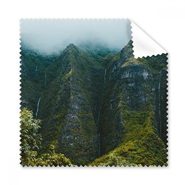 Imagem de Jungle Valley Cliff Fog Forest Pano de limpeza de tela de telefone 5 peças