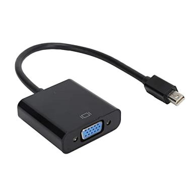 Imagem de Mini adaptador DP para VGA, banhado a ouro 1080P mini porta de exibição DP para VGA 4K Mini conversor DP adequado para ThinkPad e outros dispositivos com interface Mini DP preta