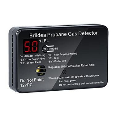 Imagem de Alarme de propano RV, detector de gás propano briidea com alarme alto de 85 dB, resistência a altas e baixas temperaturas, 12 VDC, preto
