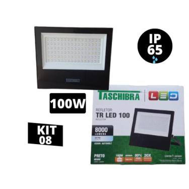 Imagem de Refletor Led 100W 8000Lumens 6500K Branco Frio Ip65 Bivolt - Taschibra