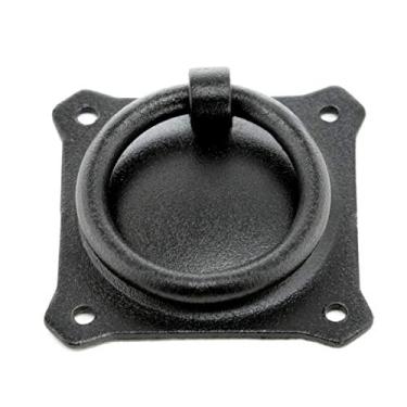 Imagem de Anel de ferro estilo missão puxador preto armário ferragens 5 cm, 15749, Preto, Pack of 1
