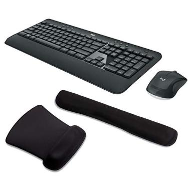 Imagem de Logitech Pacote de teclado e mouse sem fio MK540 com almofada de gel Waverest e mouse pad de gel