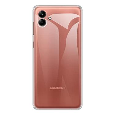 Imagem de Capa para Samsung Galaxy A04 4G A045F A045M, capa traseira de TPU macio à prova de choque silicone anti-impressões digitais capa protetora de corpo inteiro para Galaxy A04 4G (6,50