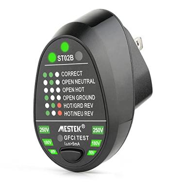 Imagem de Qudai avançado RCD testador de soquete elétrico neutro automático circuito de teste de fio de terra ao vivo detector de polaridade parede localizador de disjuntor de tomada elétrica teste de vazam NP