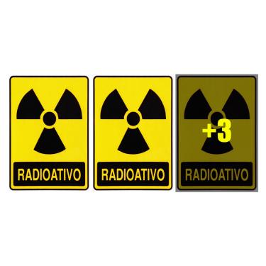 Imagem de Combo 6 Adesivos De Sinalização Lixo Radioativo 15x20 Acesso - S-245 F9e