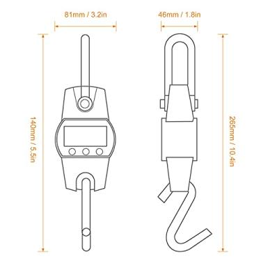 Imagem de Tingpai Escala eletrônica de guindaste 300kg / 50g nça de suspensão nça de içamento nça eletrônica industrial par de pe es