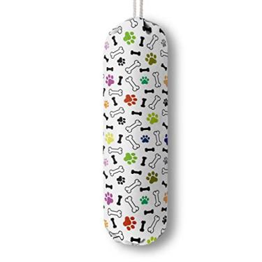 Imagem de Organizador de porta-sacolas de supermercado com padrão de cachorro para sacolas de compras, sacos plásticos de montagem na parede dispensadores de recipiente de armazenamento, amantes de animais de estimação presentes de cozinha em casa para amigos, pai de cachorro, mãe de cachorro, mulheres, famíl
