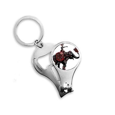Imagem de Elefante Performance China Minoritário Dressing Totem Alicate de unha Chaveiro Abridor de Garrafas Cortador