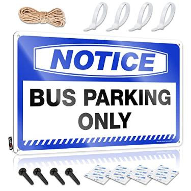 Imagem de Placas engraçadas de casa aviso de ônibus estacionamento apenas placa de lata placa de lata sinais engraçados aviso sinal de lata (tamanho: 30X40cm)