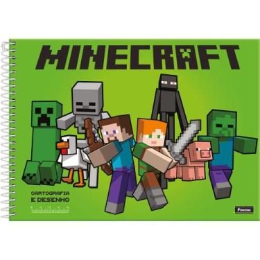 Imagem de Caderno De Desenho Minecraft 96 Folhas Espiral - Foroni