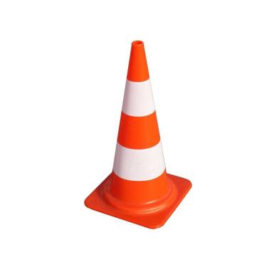 Imagem de Cone Sinalização 75cm Branco/Laranja Cod. 3405 - Ledan Ledan