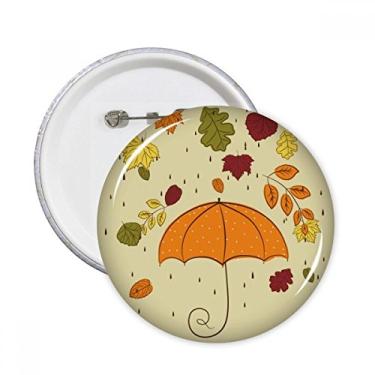 Imagem de Guarda-chuva de folhas, chuva, clima, gotejamento, broches, decoração de roupas, 5 peças, presente