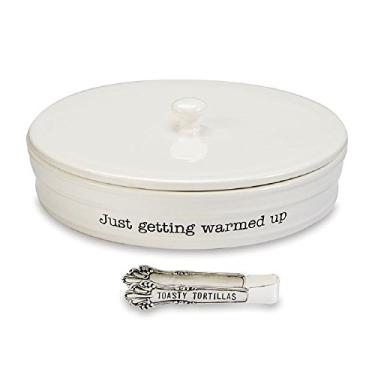 Imagem de Mud Pie Conjunto de 3 pratos de aquecimento de tortilha de cerâmica