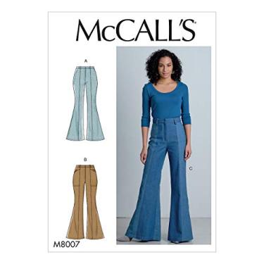 Imagem de McCall Pattern Company McCall's Calça feminina de boca de sino, padrões de costura, tamanhos 14-22