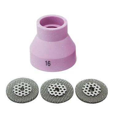 Imagem de RIVERWELD Bocal de cerâmica 53NAHCN -16# Pyrex Copos TIG 53NAbSP3-16# Tela para SR WP 9 20 17 18 26 Tochas de soldagem TIG 4 peças