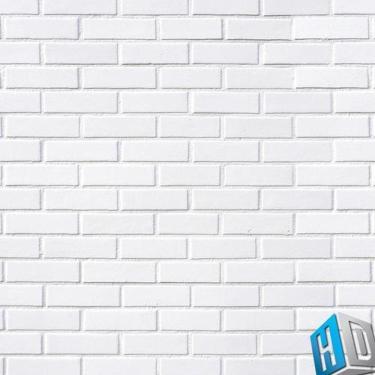 Imagem de Papel De Parede Adesivo Tijolo Branco Liso Clássico Rolo 12M