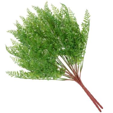 Imagem de Ramo Decoração Arranjo Hortaliça Salsinha Artificial Plástico 13 Galhos 46cm