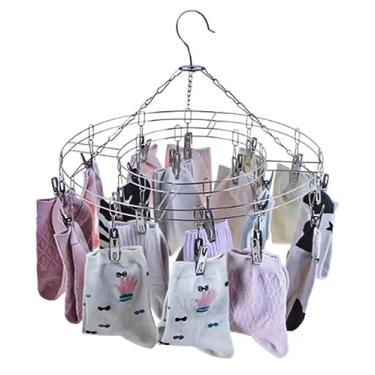 Imagem de Varal Inox Suspenso Roupa Íntima 24 Prendedores Calcinha Cueca Prendedor