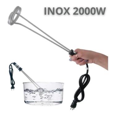 Imagem de Ebulidor Inox Grande Aquecedor De Água Mergulhão 2000W/220V